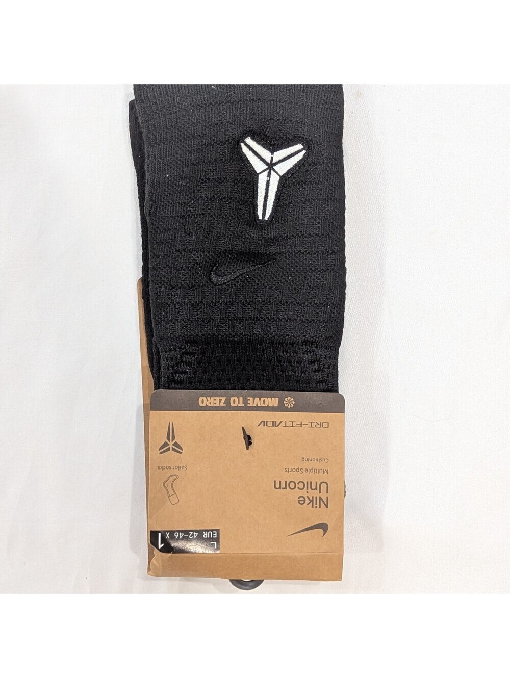 Nike Unicorn Dri-FIT ADV NBA Cushioned Crew Socks – Black – Size L - Picture 4 of 5